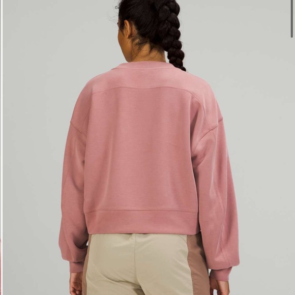 Lululemon Perfectly Oversized Cropped Crew *Softstreme 6/Spiced Chai - Picture 3 of 9